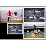 A collection of four George Best-signed photographic prints,