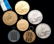 A group of seven rowing medals for World Championships and international regattas won by Kersten
