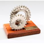 Gear ratios from Niki Lauda's 1984 German Grand Prix McLaren MP4-2 TAG Turbo,
two steel gear cogs,