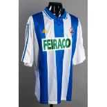 Slavisa Jokanovic: a blue & white striped Deportivo La Coruna No.