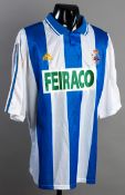 Slavisa Jokanovic: a blue & white striped Deportivo La Coruna No.