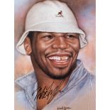 A Mike Tyson signed limited edition portrait print,
after the artist Julian M.