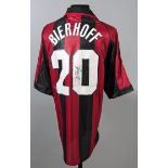 Oliver Bierhoff: a signed red & black striped AC Milan No.