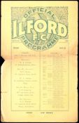 Nine pre-war Ilford FC home programmes,