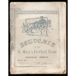 A scarce Southampton St Mary's Football Team souvenir handbook season 1893-94,