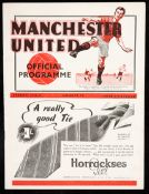 Manchester United v Liverpool programme 6th May 1939