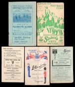 Five pre-war rugby programmes featuring Plymouth Albion as the away opposition,
Leicester 19.9.