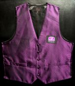 A signed Ronnie O'Sullivan snooker waistcoat from the 2010 Masters Snooker Tournament,