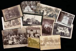 A collection of 12 Victorian tennis photographs,
including a scene in Northern Ireland in 1888,