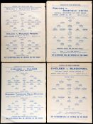 Eight Chelsea home programmes season 1911-12,
Football League fixtures v Blackpool,