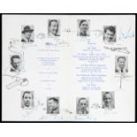 A fully-signed 1947 British Ryder Cup Team dinner menu,
held at the Dorchester Hotel, London,