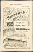 Sheffield United reserves v Newark programme 2nd September 1905,
4-pager,