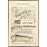 Sheffield United reserves v Newark programme 2nd September 1905,
4-pager,