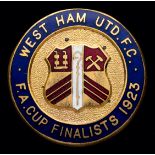 A gilt-metal & enamel West Ham United 1923 F A.