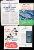 Tottenham Hotspur programmes from the 1960-61 double-winning season,