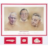 An autographed Liverpool FC "Legends of the Boot Room" display,