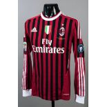 Robinho: a red & black striped AC Milan No.