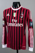 Robinho: a red & black striped AC Milan No.