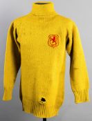 William Robb: a yellow Scotland international goalkeeping jersey worn in the match v Wales at