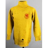 William Robb: a yellow Scotland international goalkeeping jersey worn in the match v Wales at