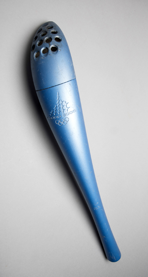 A Torino 2006 Winter Olympic Games torch,
designed by Pininfarina of Torino,