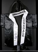 A Sir Henry Cooper signed boxing robe,