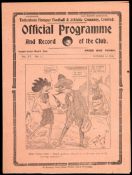 Fifteen 1920s Tottenham Hotspur home programmes,
Aston Villa 14.10.22, Huddersfield 25.12.