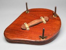 A Victorian mahogany two-racquet lawn tennis press circa 1880,