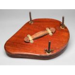 A Victorian mahogany two-racquet lawn tennis press circa 1880,