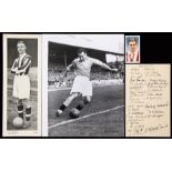 A Stanley Matthews & Stoke City 1930s autographed team-group,
on an album page,