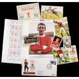 A collection of football cards,
coverage from Edwardian to modern times, including postcards,