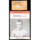 A programme and ticket for the Sandro Lopopolo v Vicente Rivas World Light Welterweight