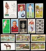 A collection of 14 cigarette card albums plus a quantity of loose issues,
with sporting subjects,