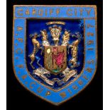 A gilt-metal & enamel Cardiff City 1927 F A.