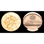 Two Montreal 1976 Olympic Games commemorative medals,
i) official Games medal in bronze,