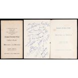 An autographed Arsenal Dinner and Dance menu in celebration of the 1950 F.A.