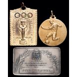Three medals awarded to the Uruguayan 1950 World Cup winning player Julio Cesar Britos,