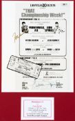 A Muhammad Ali and Leon Spinks signed presentation,