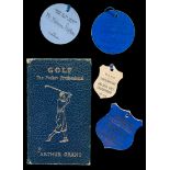 Two Open Golf Championship competitor's badges for 1929 and 1935,