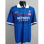 Ian Ferguson's blue Rangers No.8 jersey worn in the 1998 Scottish F.A.