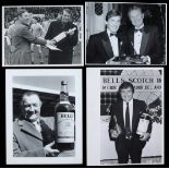 A collection of over 100 b&w press photographs relating to Bells Whisky Football Awards circa