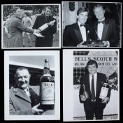 A collection of over 100 b&w press photographs relating to Bells Whisky Football Awards circa