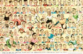 A print of football stars in 1955 that was presented to Sir Stanley Matthews by those involved in