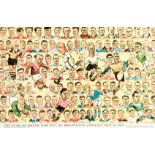 A print of football stars in 1955 that was presented to Sir Stanley Matthews by those involved in