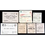 A collection of football tickets,
including F.A.