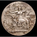 A silvered-bronze version of the Athens 1906 Intercalated Olympic Games participation medal,