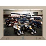 1993 driver-signed Official Williams-Renault F1 team Didcot workforce photo,