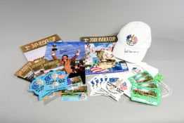 Memorabilia relating to the cancelled 2001 Ryder Cup and the rescheduled 2002 event,