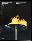 12 Montreal 1976 Olympic Games official programmes,
athletics, football, rowing, swimming,