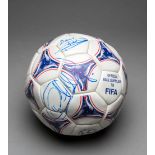 A France 1998 World Cup souvenir football signed by Zinedine Zidane and Thierry Henry,